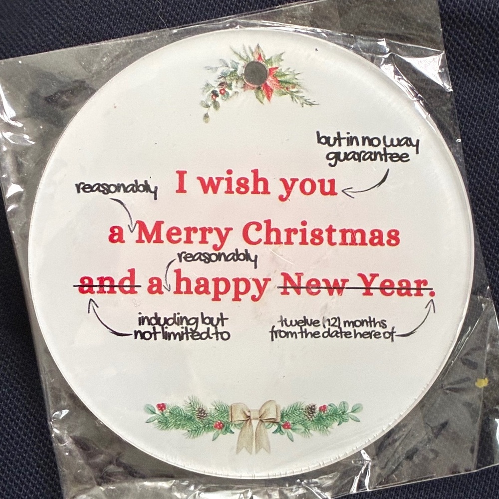 Legalese Christmas Ornament